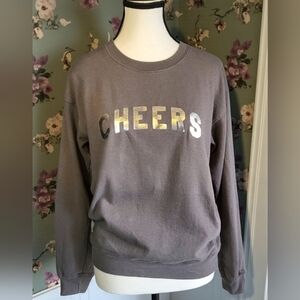 Sub_Urban Riot Gray and Silver Cozy Cheers Loungewear Sweatshirt, Women's XS